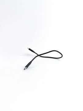 Short black USB type C data and charging cable isolated on white background Stock Photos