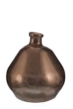 Short, Bronze, Pear-Shaped, Empty Bottle Vase Stock Photos