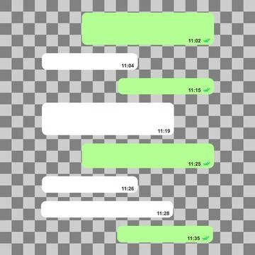 Short bubble message, chat speech conversation, interface dialog vector illus Stock Illustration