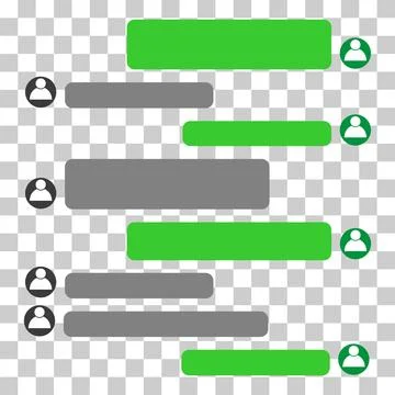 Short bubble message, chat speech conversation, interface dialog vector illus Stock Illustration