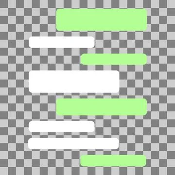 Short bubble message, chat speech conversation, interface dialog vector illus Stock Illustration