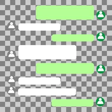 Short bubble message, chat speech conversation, interface dialog vector illus Stock Illustration