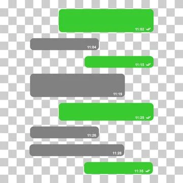 Short bubble message, chat speech conversation, interface dialog vector illus Stock Illustration