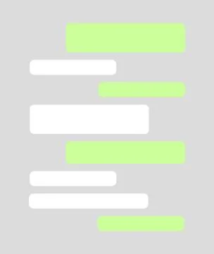 Short bubble message, social screen empty chat window dialog on dark backgrou Stock Illustration