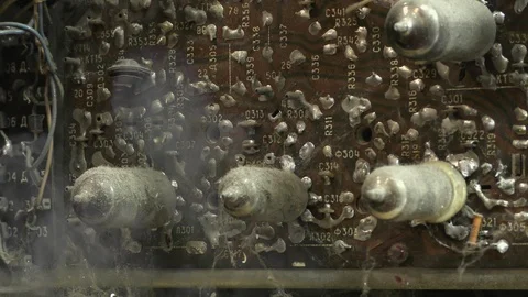 A short circuit caused a flash of fire and caused a fire. Stock Footage 109926907