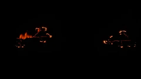 Short circuit. The current spreads across the board and creates sparks Stock Footage 146528296