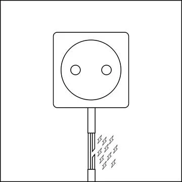Short circuit. Faulty socket Stock Illustration