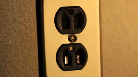 Short circuiting electrical outlet Stock Footage 34348045