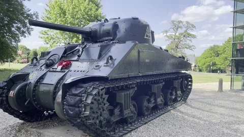 Short clip of a tank from the Second World War Stock Footage 232381514
