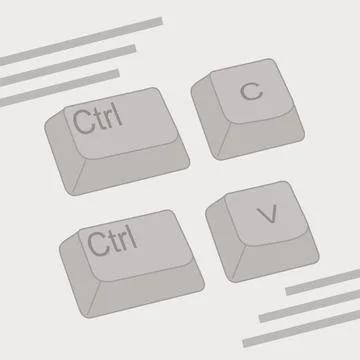 Short cut computer keyboard button Illustrazione stock