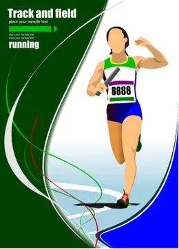 Short-distance runner. Raley. Vector illustration Stock Illustration