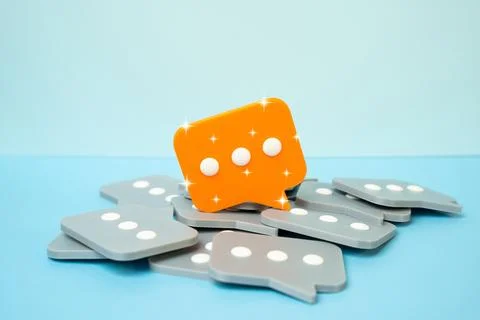 A short excerpt from a conversation. Valuable information. Verbal clutter a.. Stock Photos