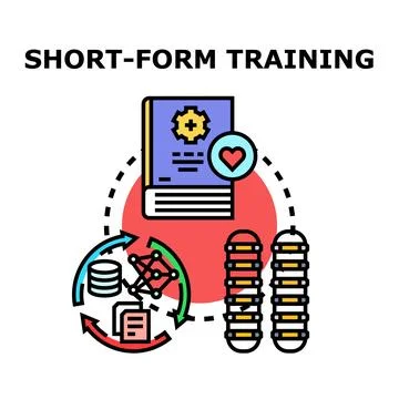 Short form training concept illustrating efficient learning process Stock Illustration