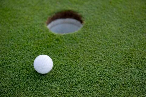 Short golf putt Stock Photos