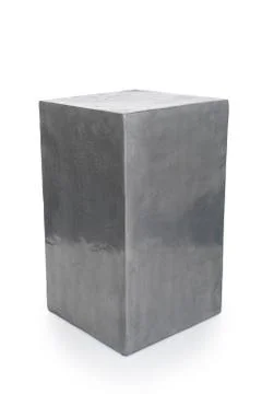 Short Gray Rectangular Pedestal Cut-out Foto stock