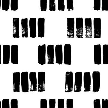 Short hand drawn strokes vector seamless pattern. Stock Illustration
