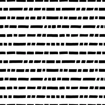 Short horizontal lines hand drawn seamless pattern Stock Illustration