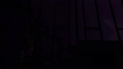 Short lightning video at night, quick horror scary video, raining and lightning Stock Footage 231075116