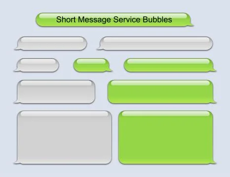 Short Message Service Bubbles Stock Illustration