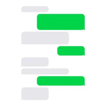 Short Message Service SMS Blank Bubbles Set. Vector Stock Illustration