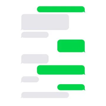 Short Message Service SMS Blank Bubbles Set. Vector Stock Illustration