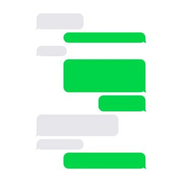 Short Message Service SMS Blank Bubbles Set. Vector 스톡 일러스트
