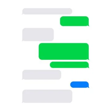 Short Message Service SMS Blank Bubbles Set. Vector 스톡 일러스트