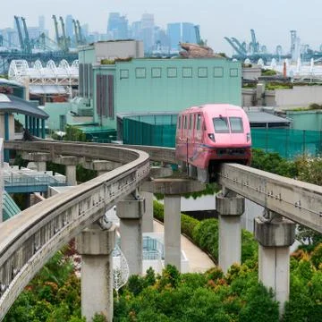 Short monorail train Stock Photos