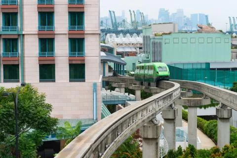 Short monorail train Stock Photos