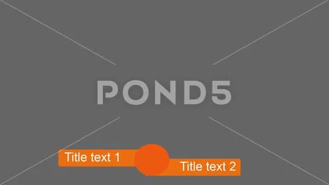Short orange lower third with 2 text options PSD-Vorlage