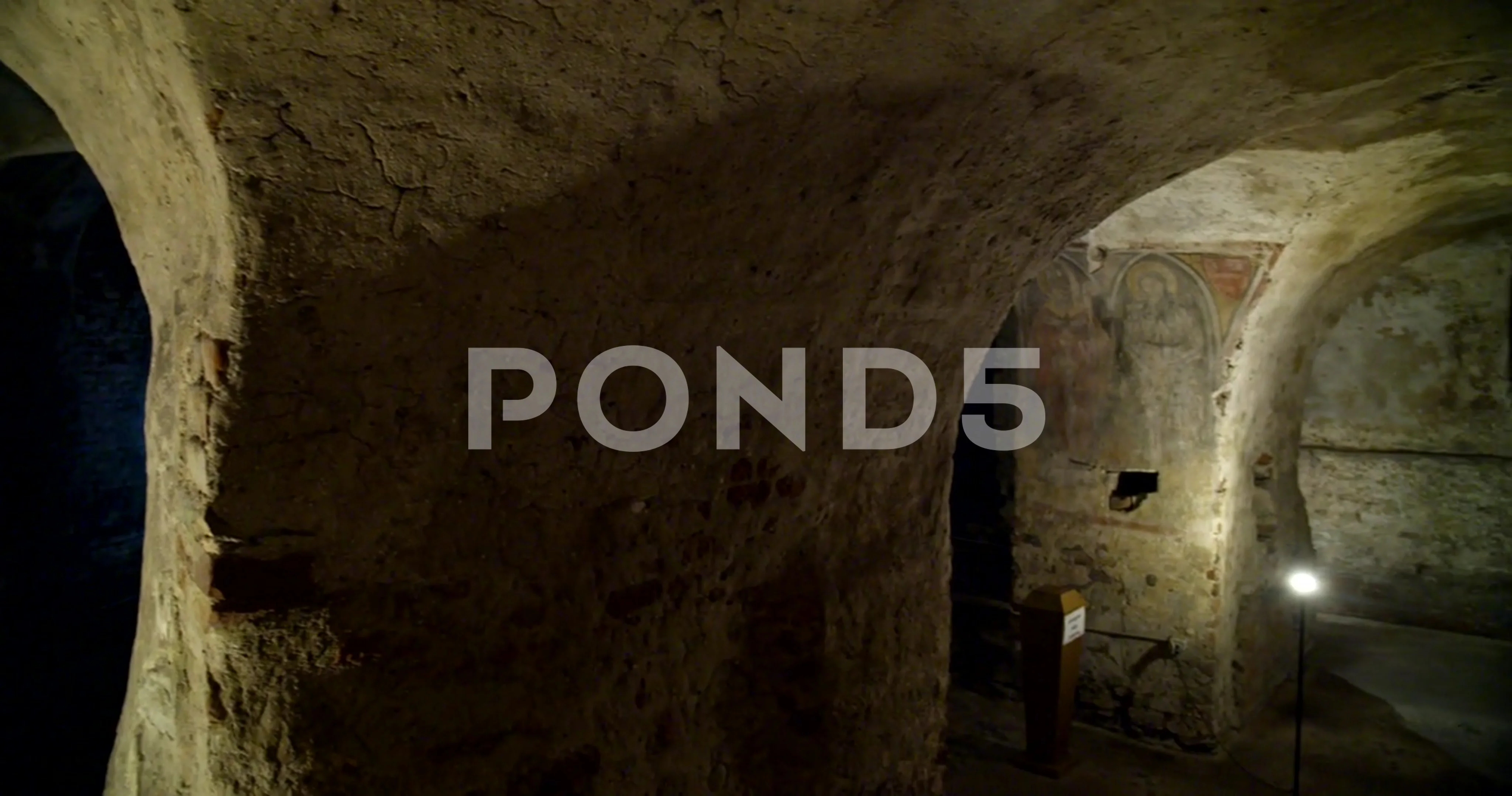 Short Pan of Arches of Underground Crypt in San Giovanni Domnarum, Pavia