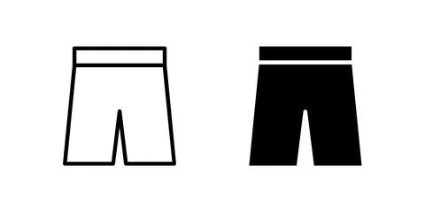Short pant icon set. Suitable for e-commerce websites, fashion apps, and on.. Stock Illustration