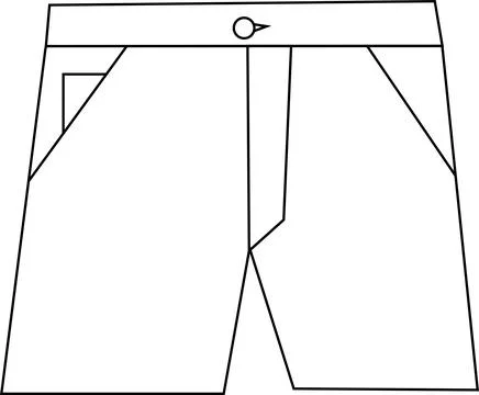 Short pants line icon. Stock Illustration