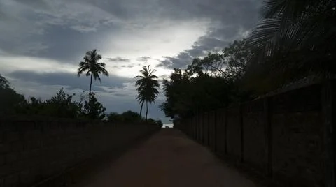 The short path to the beach in Tricomalee Stock Photos