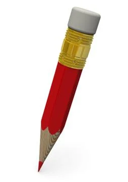 Short pencil 库存插图