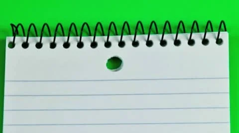 Short pencil on a lined pad of paper Stock Footage 21304511