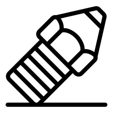 Short pencil writing on surface with graphite tip Stock Illustration