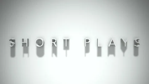 Short plays 3D title animation with shadows on a white background Stock Footage 297217833