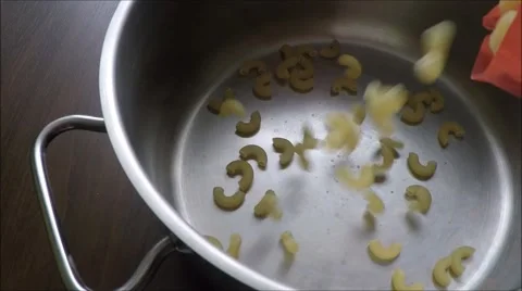 Short ribbed pasta tubes Stock Footage 45928918