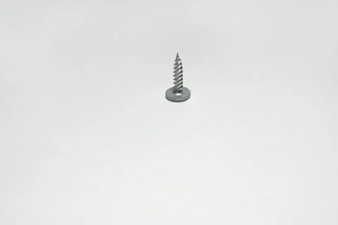 Short, sharp self-tapping screw for wooden structures Stock Photos