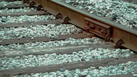 Short single rail road track. Stock Footage 75268720