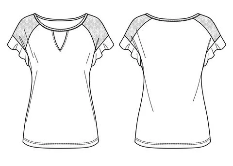 Short sleeved blouse Stock Illustration