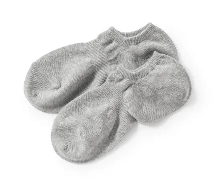Short socks placed on a white background Foto stock