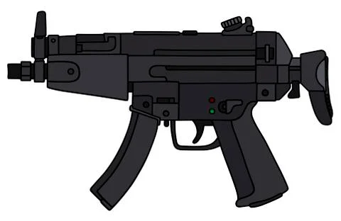 Short submachine gun Stock Illustration