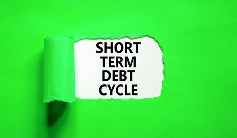 Short term debt cycle symbol. Concept words Short term debt cycle on beauti.. Illustrazione stock