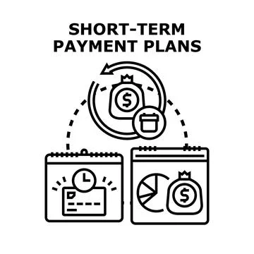 Short term payment plans controlling personal financial budgeting イラスト素材