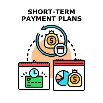 Short term payment plans controlling personal financial budgeting イラスト素材