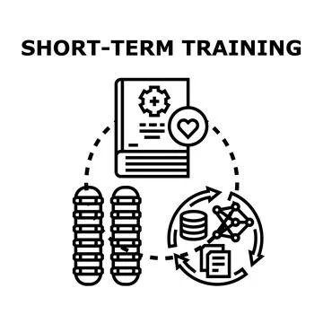 Short term training program developing professional skills Stock-Illustration