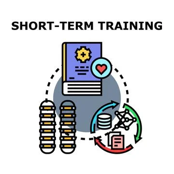 Short term training program developing professional skills Stock Illustration