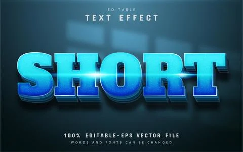 Short text, blue gradient text effect Stock Illustration